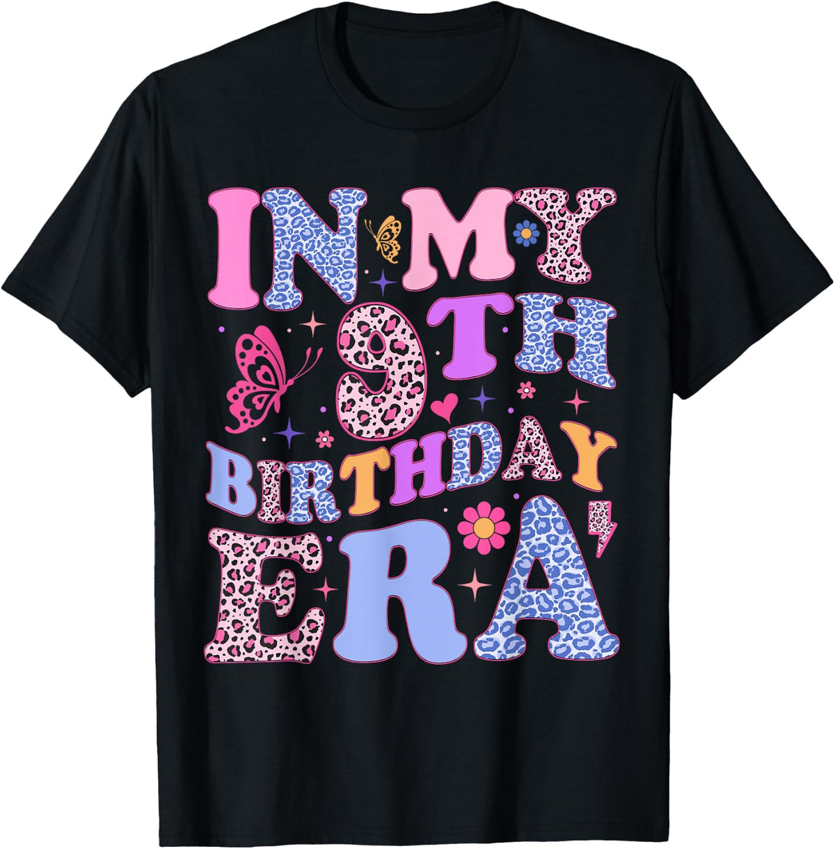 In My 9th Birthday Era Nine 9 Year Old Girls Birthday Design 241