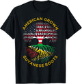 American Grown Guyanese Roots Shirt Guyana And American Flag