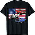 Vintage Classic Cars American Flag Patriotic 4Th Of July Car