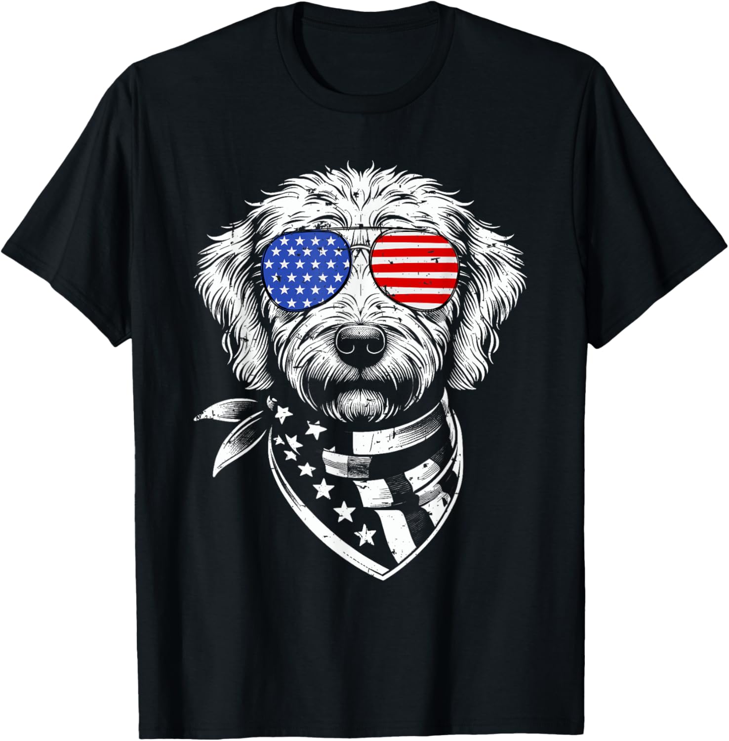 Labradoodle Dog Patriotic 4Th Of July American Us Flag