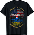 American Grown With Ukrainian Roots Tree Vintage Usa Flag