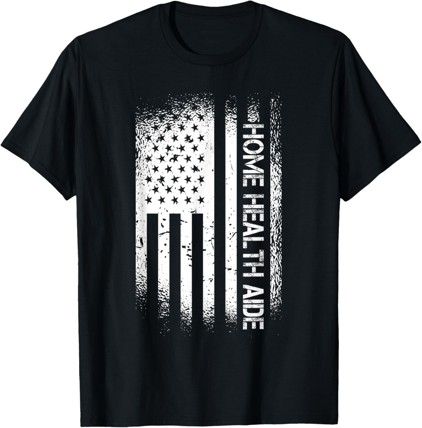 Patriotic Home Health Aide With American Flag