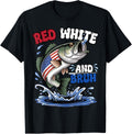 Red White And Bruh American Flag Boys Fishing 4Th Of July