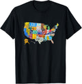 License Plate American Flag Us Map Art American Map Shirt