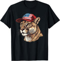 Mountain Lion With Usa Hat