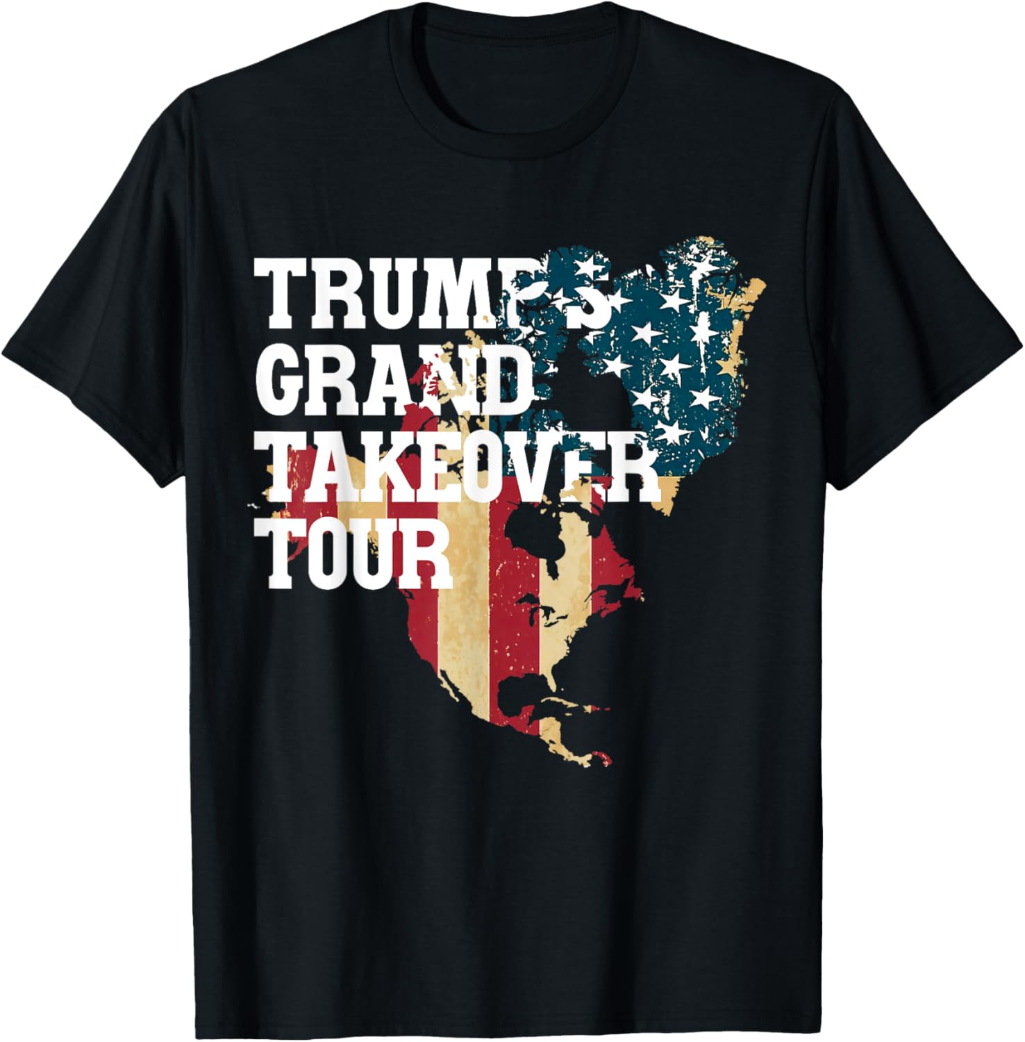 Funny Donald Trump American Flag Canada Greenland Gulf Map