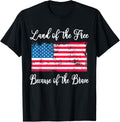 Land Of The Free Because Of The Brave Vintage American Flag