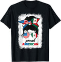 Half Mexican And American Mexico America Usa Flag Girl Funny