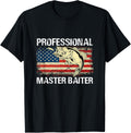 Professional Master Baiter Retro American Flag Funny Fishing