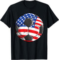 Soccer American Flag 4Th Of July T Shirt Kids Boys Girls