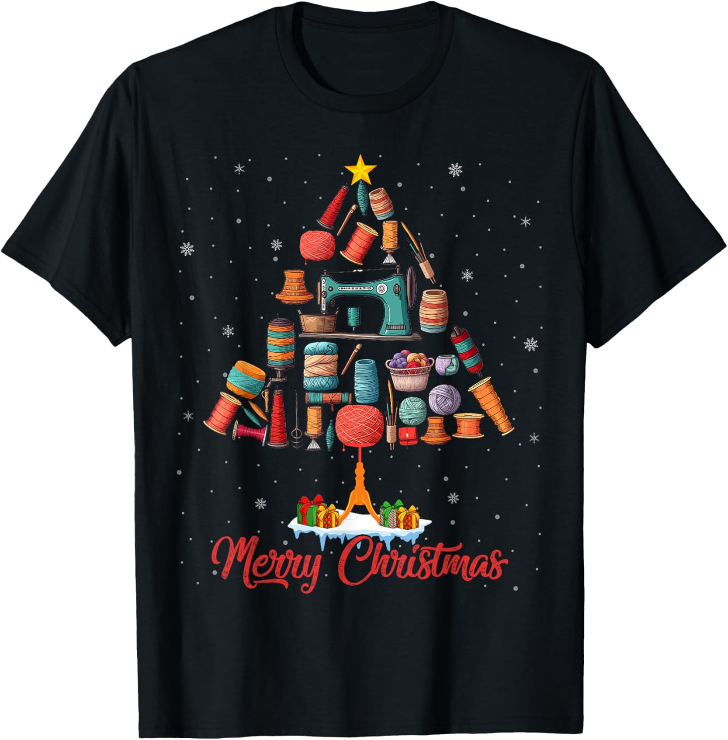 Sewing Machine Tailor Sewing Yarn Quilting Christmas Tree