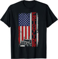 Trucker Truck Driver Halloween Pun Vintage Usa American Flag