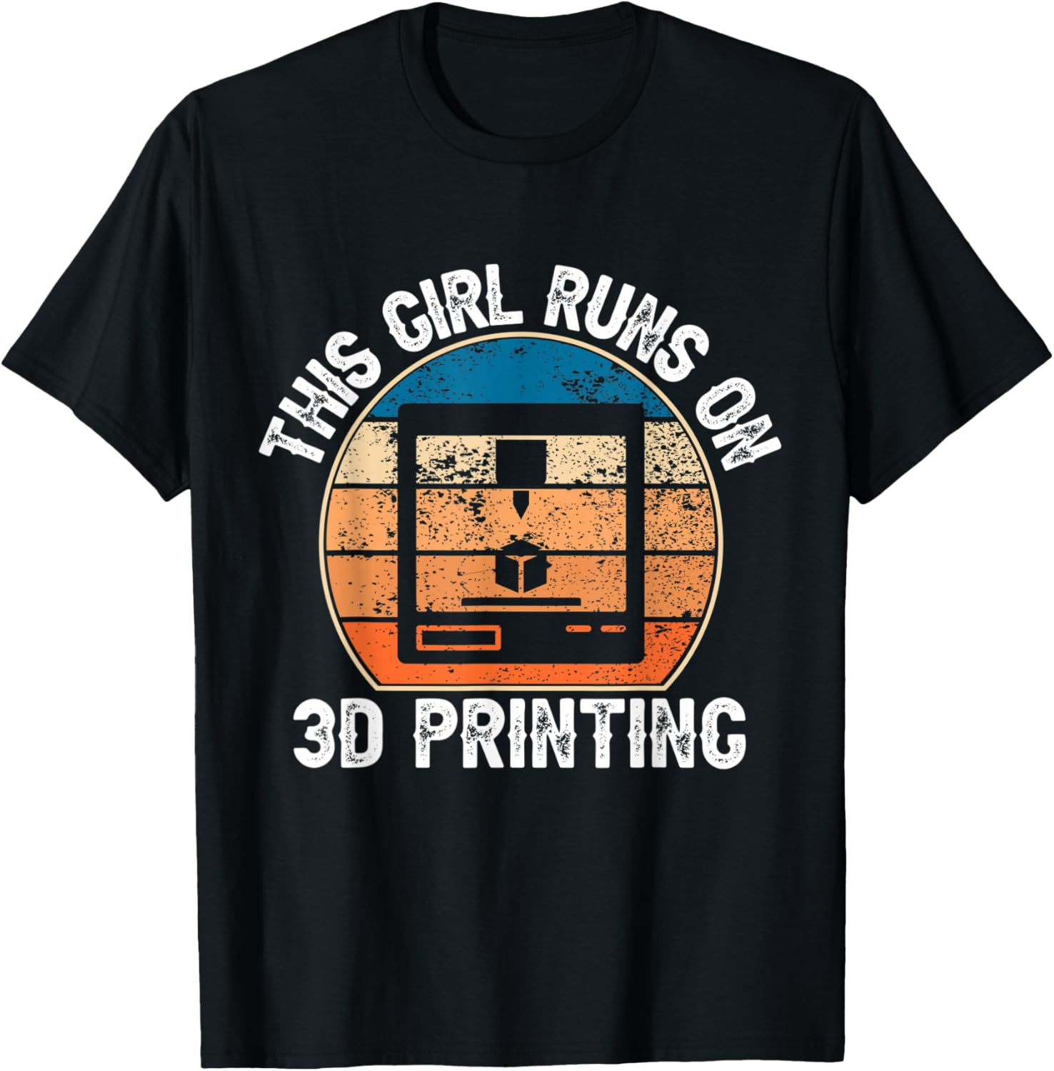 This Girl Runs On 3D Printing Funny Retro 3D Printer