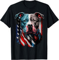 American Pitbull Terrier Usa Flag Patriotic Dog