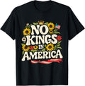 No Kings In America Usa Vintage Floral 4Th Of July Patriotic