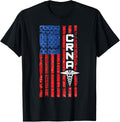 Crna American Flag Usa T Shirt For Proud Nurses