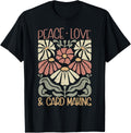Vintage Floral Peace Love Card Making Handmade Card Maker