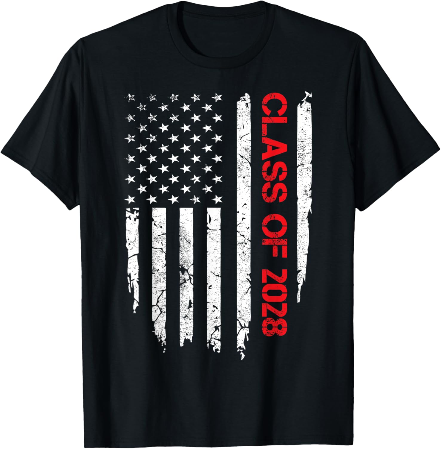 Senior Class Of 2028 Graduation Patriotic American Flag
