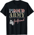 Proud Army Girlfriend American Flag Veteran Military
