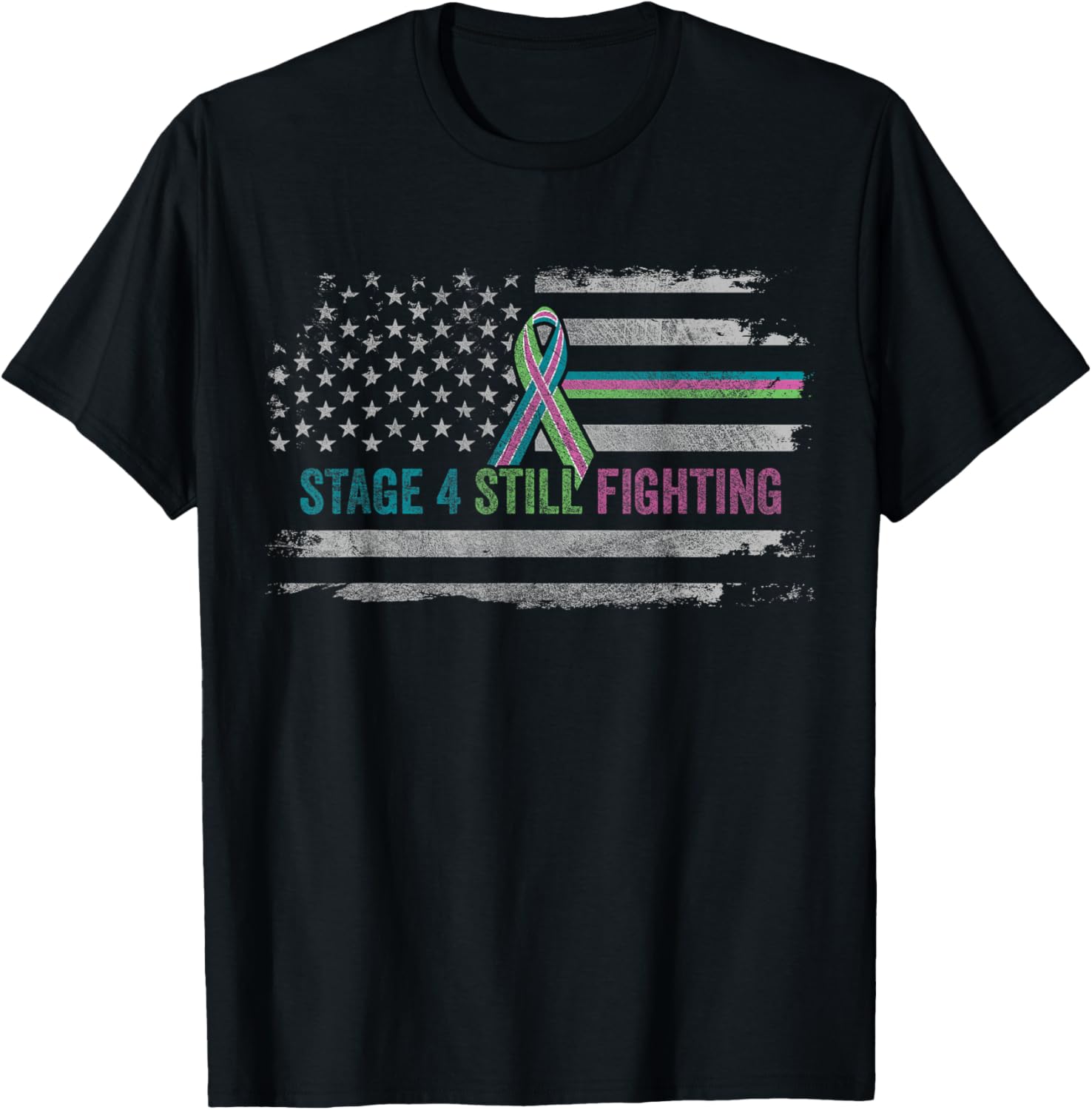 Usa Flag Metastatic Breast Cancer Shirt Stage 4 Is Fighting