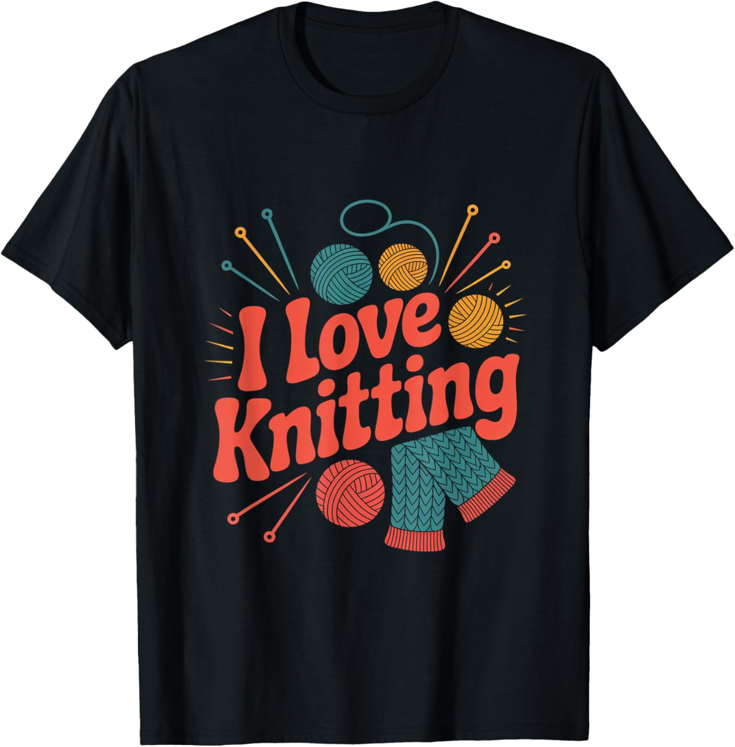 I Love Knitting Yarn Needles Creative