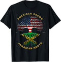 American Grown With Jamaican Roots Tree Vintage Usa Flag