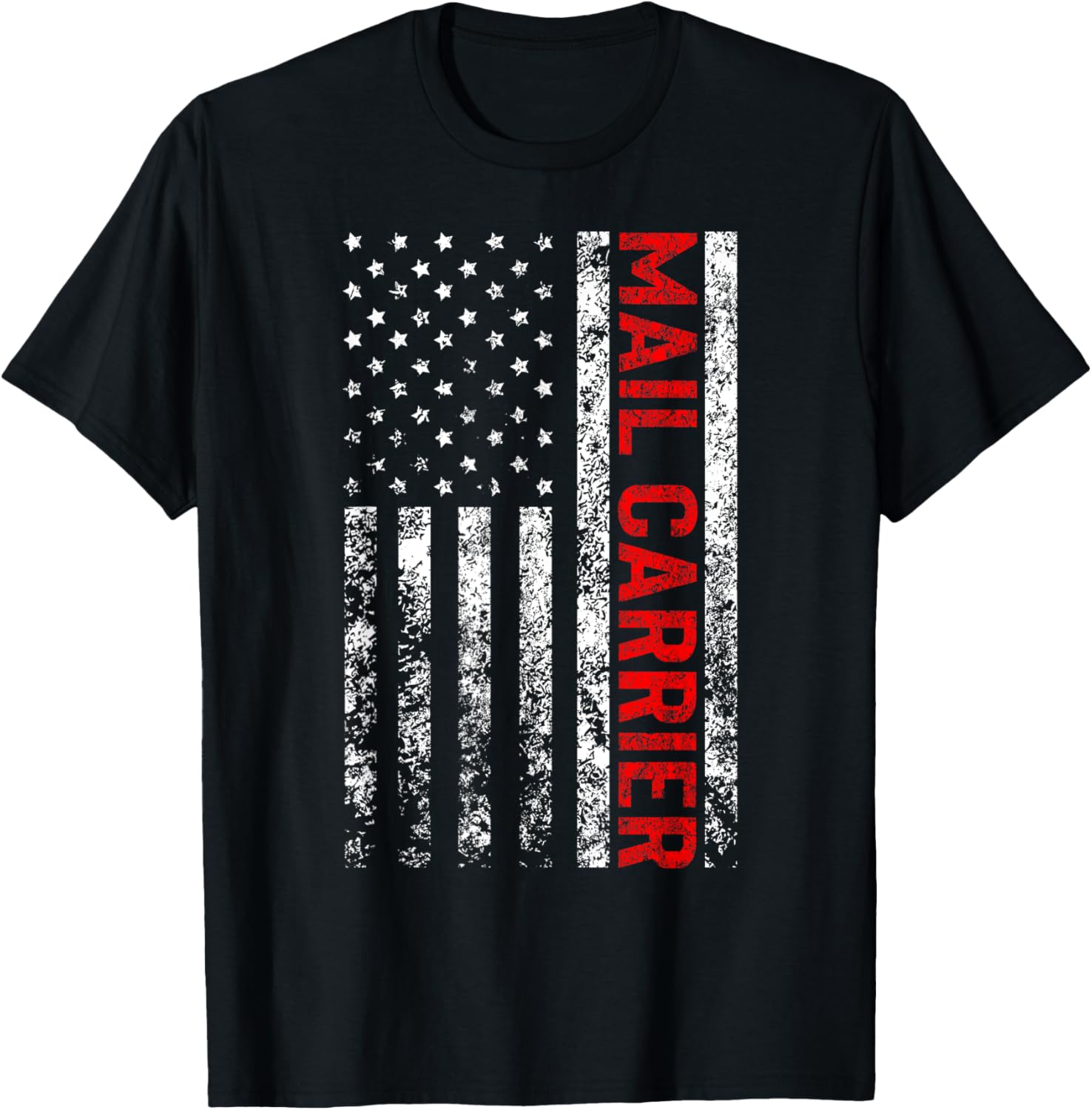 Mail Carrier Shirt With A Vintage American Flag