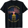 American Grown With Bajan Roots Tree Usa Flag Unique Gifts