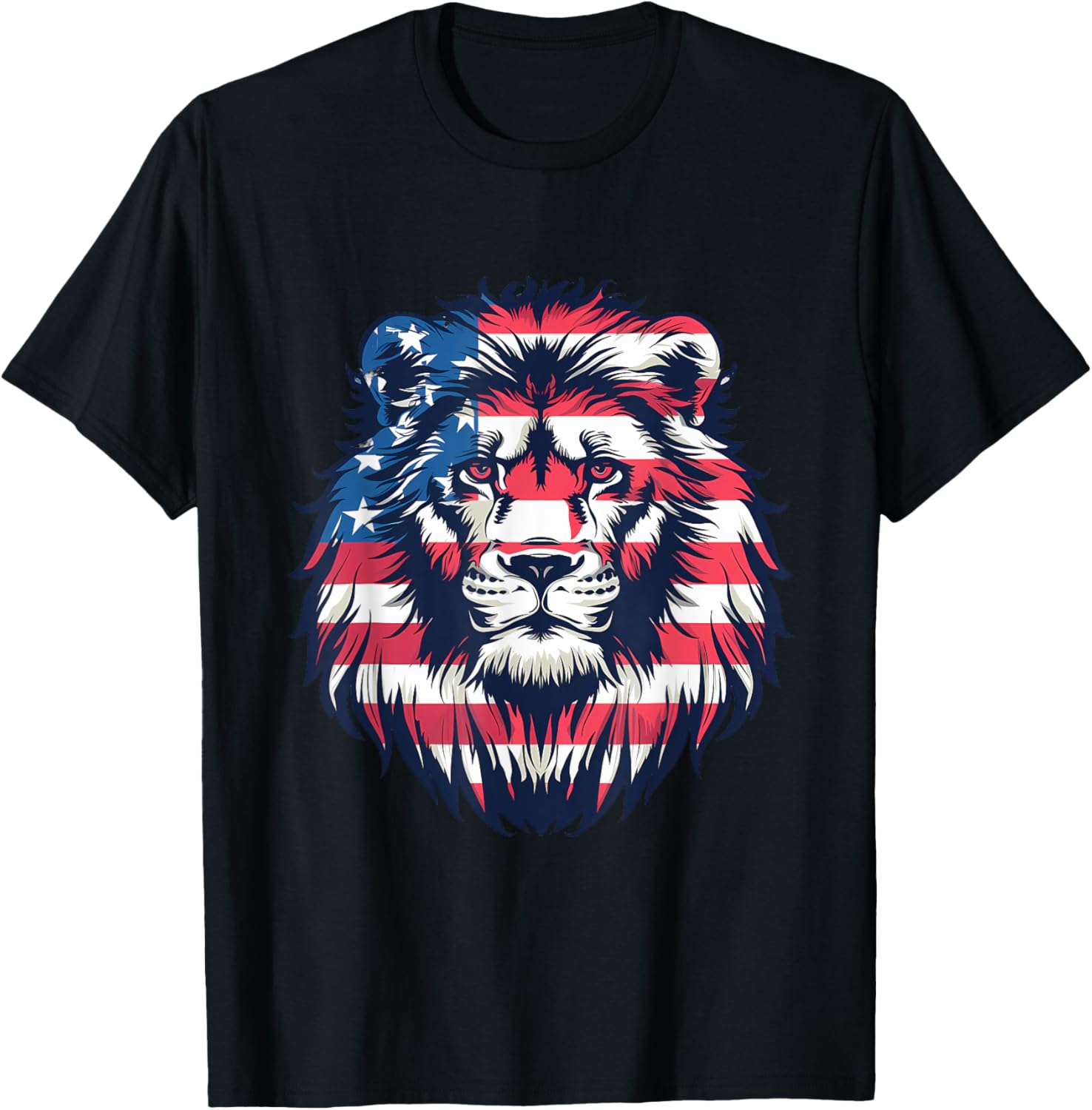Fourth Of July Vintage Patriotic Lion American Flag Usa