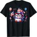 Penguins 4Th Of July American Flag Usa Patriotic Fireworks