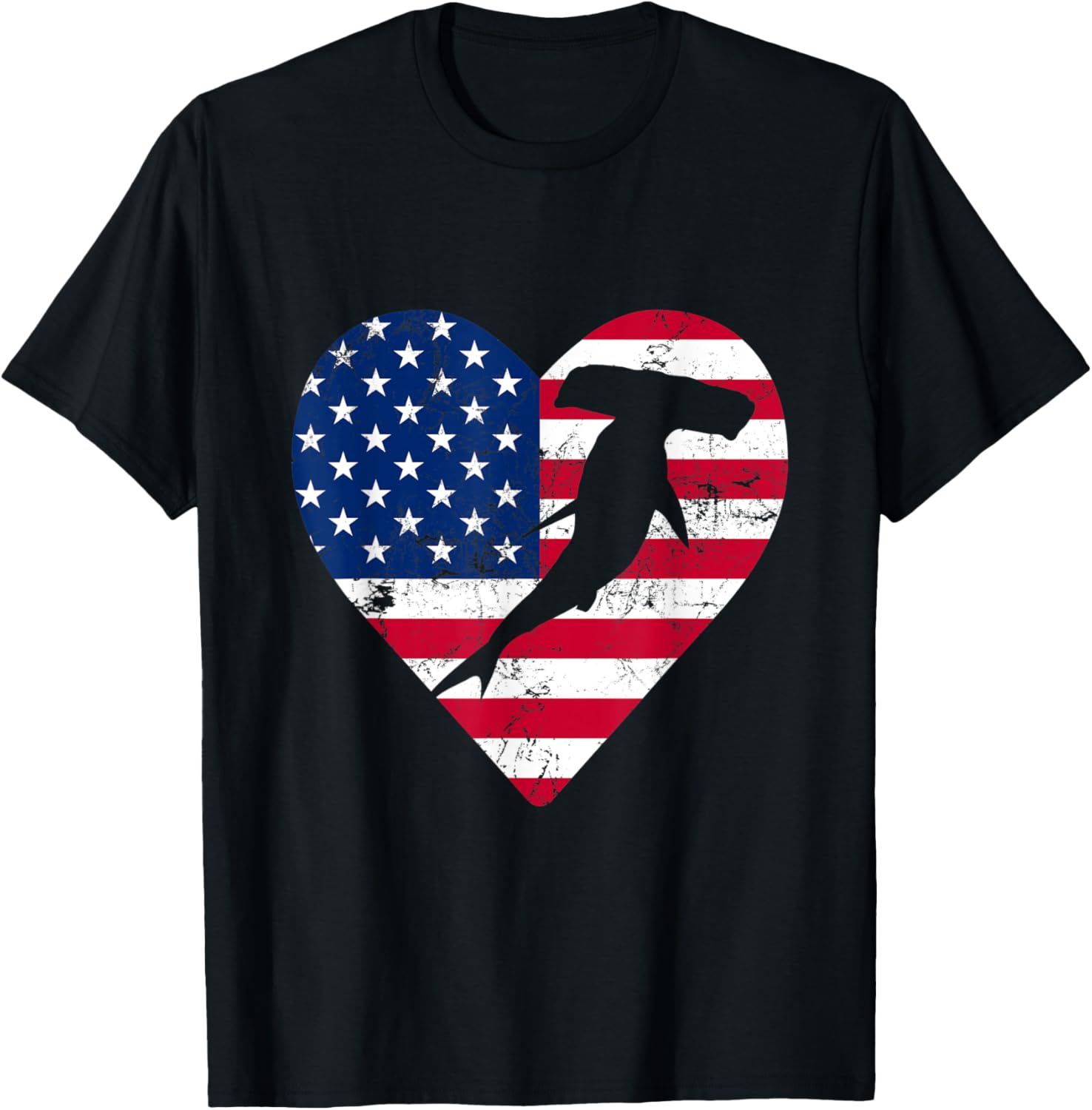 Patriotic Hammerhead Shark American Flag 4Th Of July