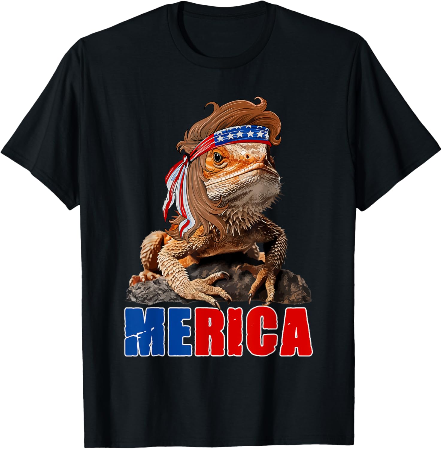 Merica Bearded Dragon Usa Flag Independence Day 4Th Of July