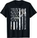 Glioblastoma Awareness Month American Flag Ribbon