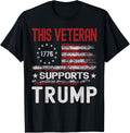 This Veteran Supports Trump 2024 American Flag 4Th Of July