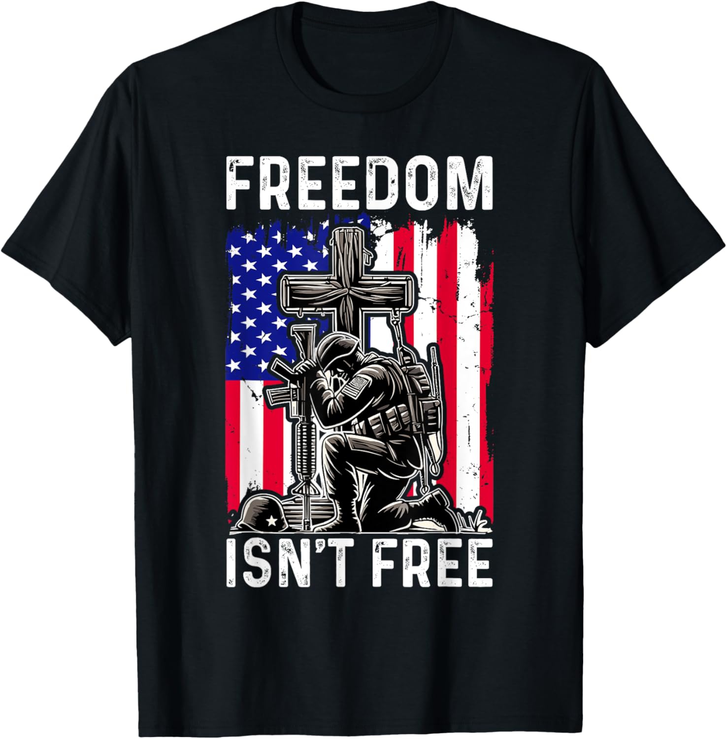 Freedom Isnt Free Military Tribute American Flag