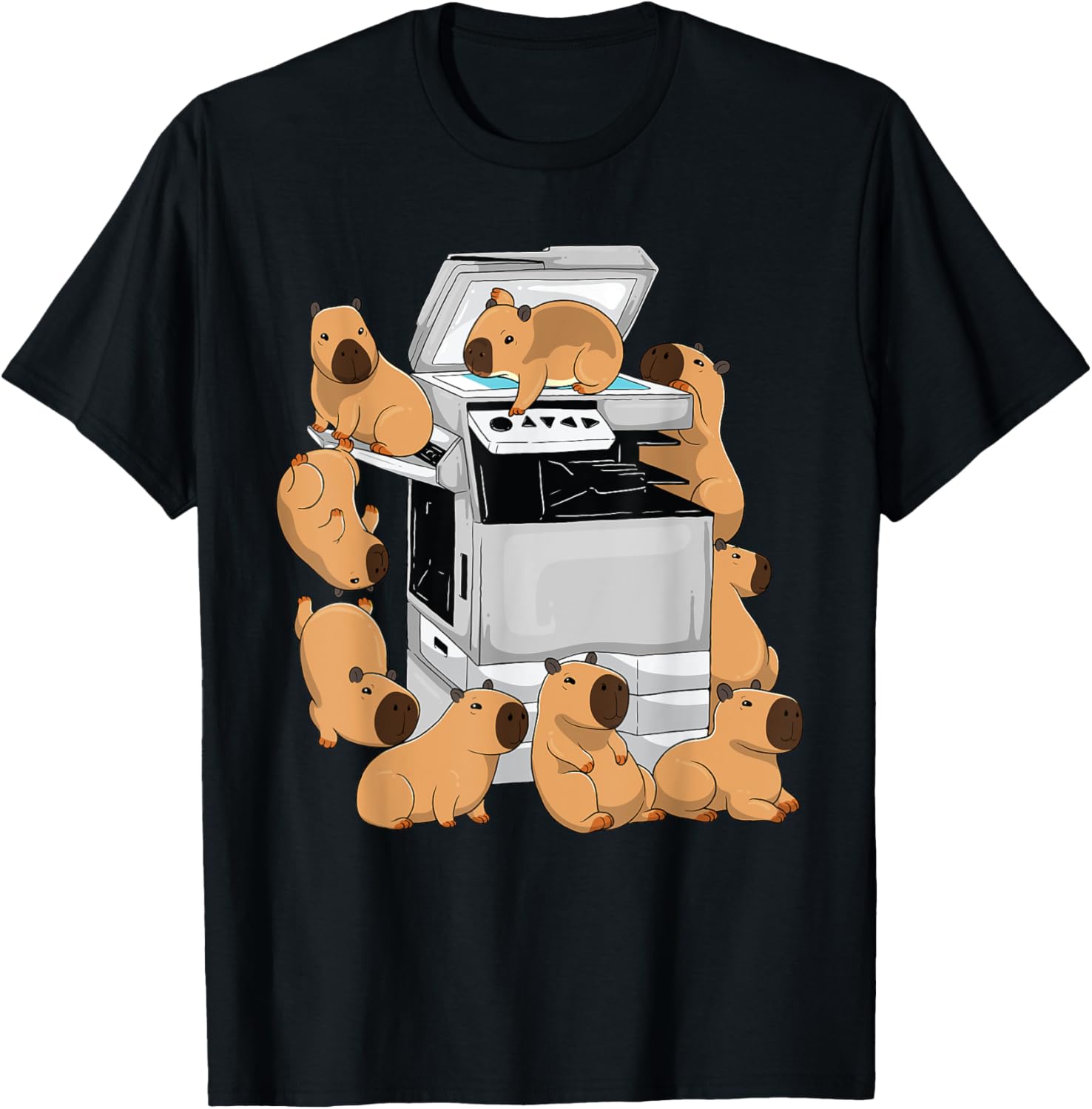 Capybara Shirt Copybara Funny Capybaras On Office Printer