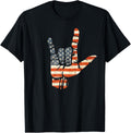 Flag Of Usai Love Us Sign Language American Patriotic