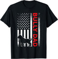 Bully Or Pitbull Dog Dad Vintage American Flag Papa Gifts