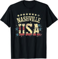 Nashville Usa 4Th Of July Retro American Flag Vintage