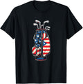 Funny Usa Flag Golf Tee 4Th Of July Patriotic Golfer Golf