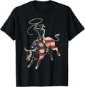 American Rodeo Bull Rider Usa Flag Patriotic Western Cowboy