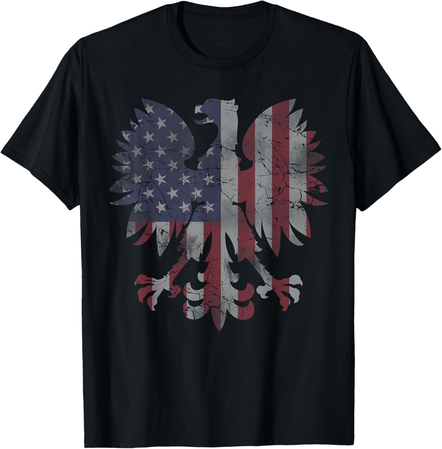 Retro Fade Polish American Flag Eagle Heritage Men Women