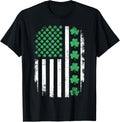 Us American Flag With Shamrocks For St Patricks Day