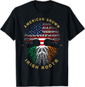 American Grown With Irish Roots Tree Usa Flag Unique