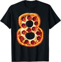 8th Birthday Pizza Party Boys Cheese Kids Pie Eight Birthday Boy Design 4
