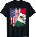 Mexican Roots Half American Flag Mexico Flag