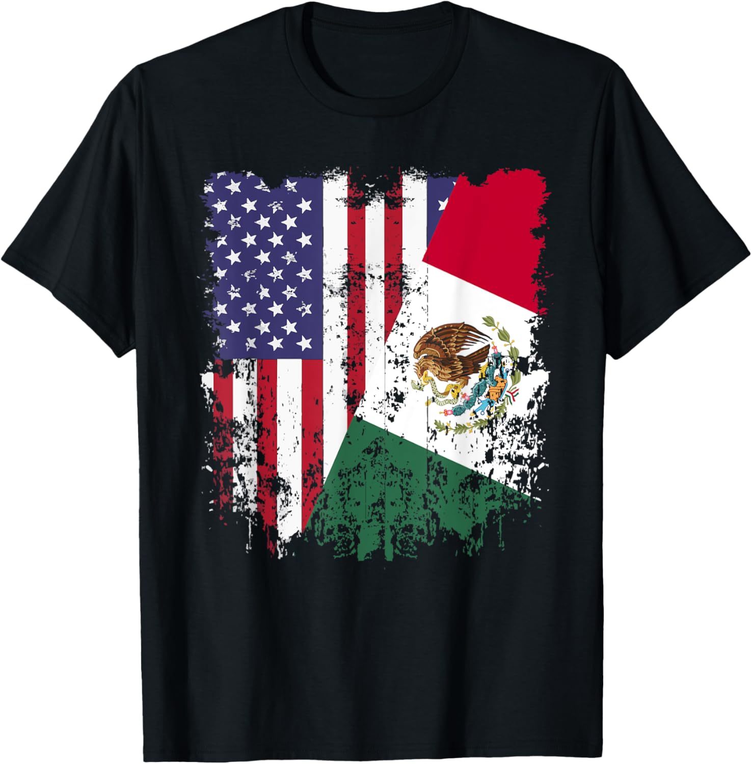 Mexican Roots Half American Flag Mexico Flag