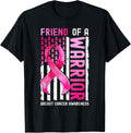 Friend Of A Warrior Breast Cancer Usa Flag Awareness Pink