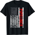 Mens Pipeliner American Flag Welder Pipeline T Shirt