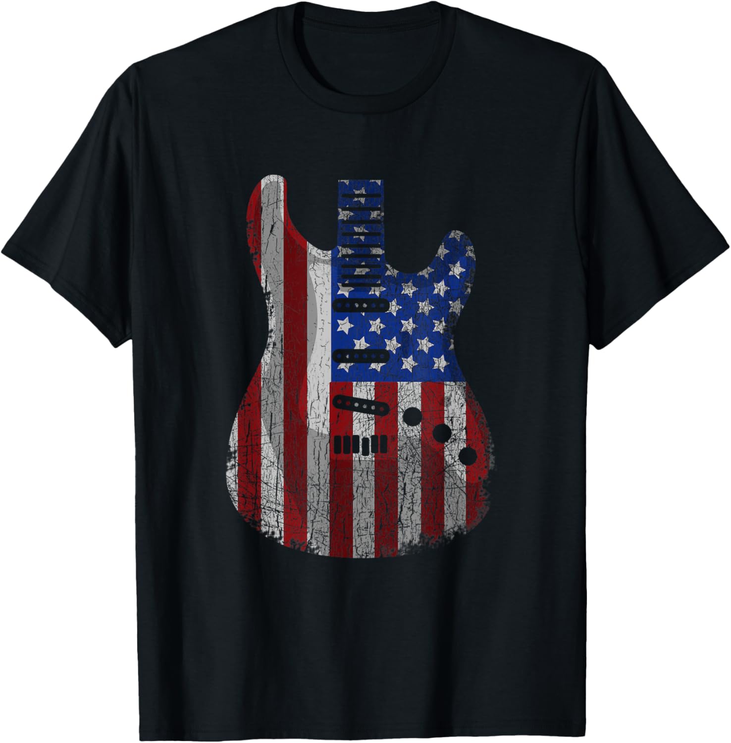 American Flag Guitar Funny Usa Guitarist 4Th Of July Outfit